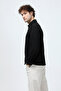 Men's Long Sleeve Button down Textured Shirt Black - 26Y 30000 - 7