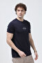 Men's Crew Neck Square John Printed 100% Cotton T-Shirt Navy Blue - 26Y 2020-2 - 3