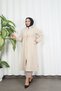 Hooded Quilted Stylish Long Coat Stone Hnt7115 - 2