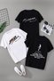 Ataturk Silhouette Printed Circular Neck Cotton Cotton Isa Sleeved Children's Tshirt