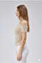 Boat Neck Drape Detailed Short Sleeve Blouse - 4