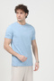 Men's Crew Neck Notfind Printed 100% Cotton Pack T-Shirt Light Blue - 26Y 2020-3 - 3