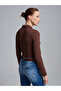 32671 Button Detailed Polo Collar Top-Light Brown - 2