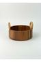 Acacia Wood Bowl with Handle 25.5X15 cm Decorative Bowl Presentation Bowl - 8
