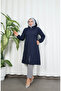 Zippered Quilted Long Capsules Dark Blue Hnt8581 - 2