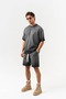 Texton Washable Crew Neck Oversized T-Shirt and Shorts Set
