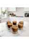 Set of 6 Glass Coffee Cups, Espresso Cup Set 140 ml Glass Mug with Handle Transparent Patterned Glass Mug - 3