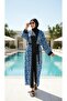 Hijab Leaf Patterned Hijab Swimsuit Set Kimono Pareo Set of 4 - 4