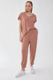 Elastic Waistband Pleated Carrot Comfortable Trousers - 2