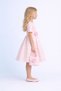 Pamina Girl's Powder Striped Dress – Rose Detailed Stylish Special Occasion Model Bag for 3-7 Years Old - 5