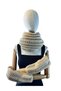 - Emine 9106 7321 Hand Knitted Women's Neck Warmer and Fingerless Gloves 2-Piece Winter Knitting Set - Beige - 2