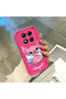 Redmi Note 14 Pro Plus+ 5g Compatible Pink Red Silicone Case Shockproof Camera Protection - 4