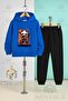Children's Unisex Panda Ninja with Sword Note Hooded Tracksuit Set