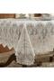 Lilyum Lace Velvet Cream/Beige Rectangle Tablecloth 160x230 Cm 1605 - 5