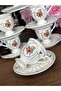 Shırley 6-Person Porcelain Cup Set Tkebt Violet - 4