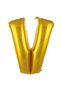 Rönesans Large Size Gold Color 100 cm Letter V Foil Balloon