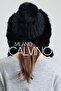 Noelle Knitted Fur-Trimmed Luxury Beanie – Double Pompom Design - 3