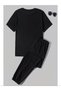 Women's Printed Top and Bottom Tracksuit Set Oversized Crew Neck - 2