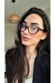 Diana Brown Cat Eye Slim Thin Frame Lightweight Blue Light Protection Glasses Metal Hinge |   50 Ekartman | - 5