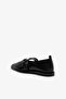 Aris Black Leather Women's Perforated Ballet Flats - 3