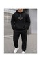 Men's Hooded Sweatshirt Top and Bottom Tracksuit Set