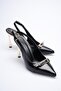Women's Evening Dress Open Back Buckled 9cm Comfortable Heeled Shoes