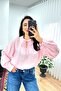 Yaka Tie-Detail Drapey Pink Blouse - 2