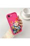 iPhone 16E Compatible Silicone Shockproof Rose Red Phone Case Flower Pattern - 8
