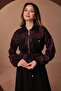 Patterned Jacket Set N2713 Plum - 3
