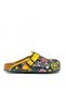 Women's Vegan Leather Yellow Detailed Slipper - Colorful Flowers Model - Wcal3459 - 4