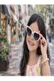 Children's Sunglasses Bow Detail Cat Eye Model 5235 White - 2