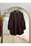Halide Hakim Yaka Basic Shirt-Eu3201 Brown - 2