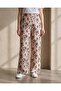 Women Pink and Black Allover Print Casual Trouser