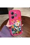 Tecno Spark 20C Compatible Silicone Shockproof Rose Red Phone Case Flower Pattern - 5