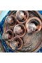 Antique Copper Tray Set - 8