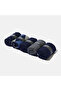 Stitch-Free Bamboo Socks Jacquard Navy Blue Patterned Colors Men's Socks Boxed 5 Pairs Premium Long Socks - 7