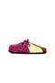 Women's Vegan Leather Fuchsia Slipper - Rake Model - Wcal3482 - 2