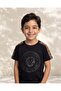 Boys Black Foil Print T Shirt - 4