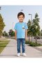 Boys Blue Acid Wash Oversized Short Sleeve T Shirt - 5