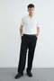 Corded Fabric Polo Collar Half Zip Knitwear T-Shirt - 5