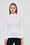 Turtleneck Long Sleeve Badi Viscose Stretch Fabric Body 123 White - 5