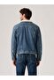 Type 3 Sherpa Men's Blue K Fur-Trimmed Trucker Denim Jacket 16365-0292 - 2
