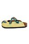 Women's Vegan Leather Yellow Crisscross Straps Slipper - Butterfly Model - Wcal178 - 3