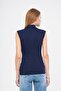 Turtleneck Zero Sleeve Badi Viscose Stretch Fabric Body 135 Navy Blue - 6