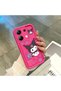 حافظة هاتف Redmi Note 13 4G متوافقة مع السيليكون المقاوم للصدمات باللون الأحمر الوردي بنمط كورومي - 4