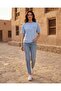Women Pale Blue Graphic Interlock T-Shirt - 2