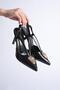 Women's Evening Dress Open Back Buckled 9cm Heeled Shoes - 4