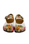 Women's Vegan Leather White Sandals - Dogs Model - Wcal1633 - 2