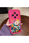 Redmi 14C Compatible Silicone Shockproof Rose Red Phone Case Flower Pattern - 5