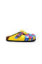 Women's Vegan Leather Yellow Slipper - Colorful Cats Model - Wcal3481 - 3